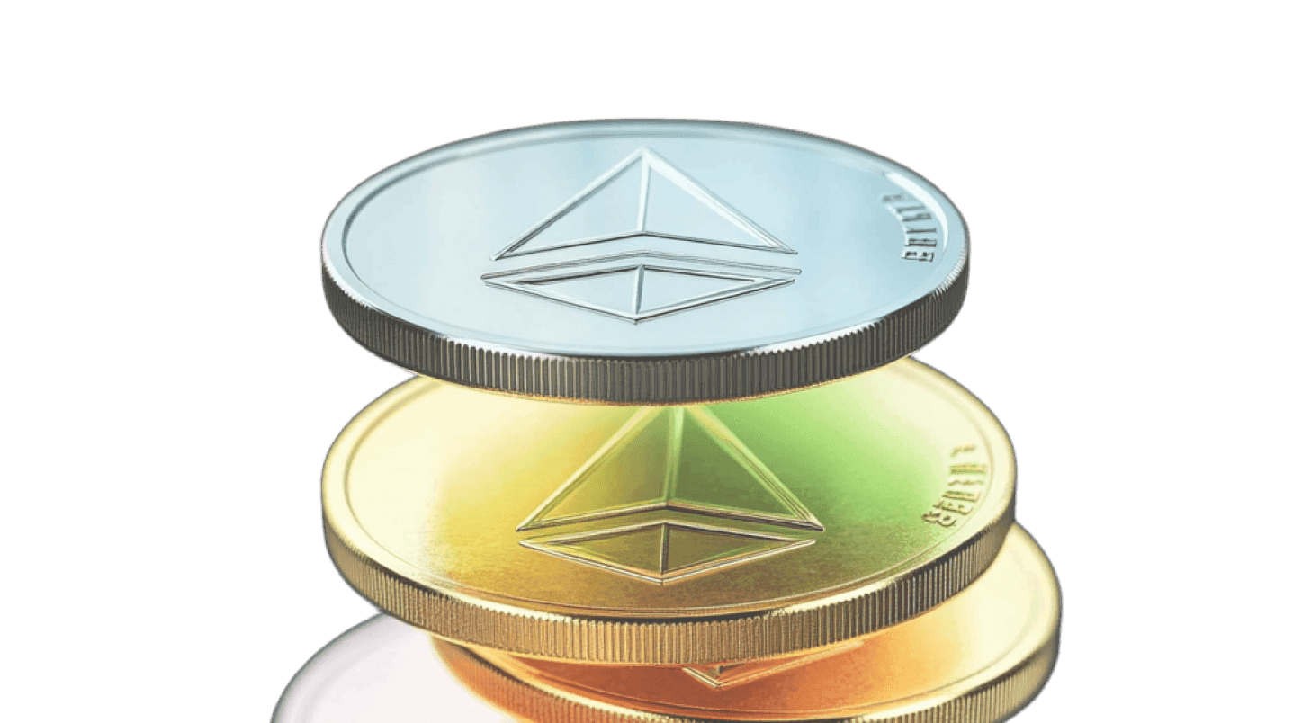 Stacked Ethereum Coins